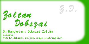 zoltan dobszai business card